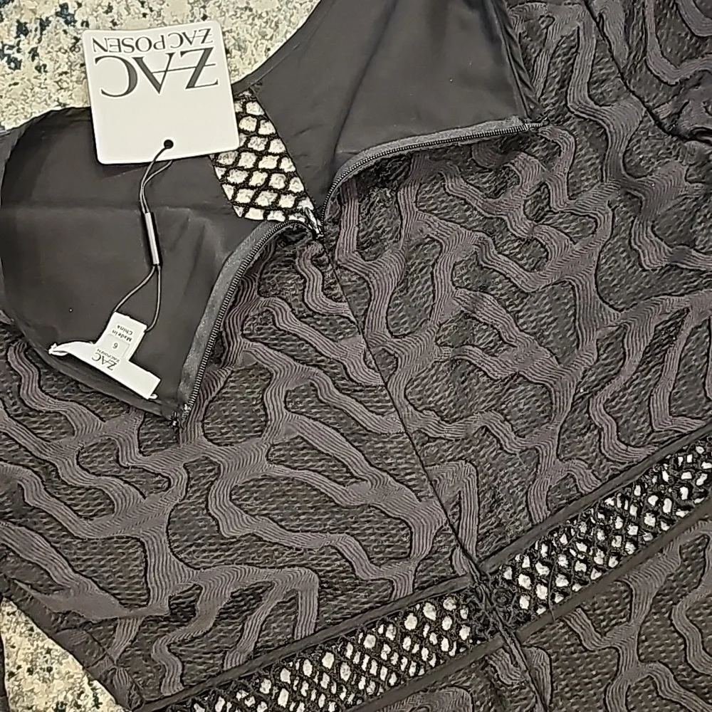 ZAC Zac Posen Zanya Long Sleeve Jacquard Cocktail Dress - Picture 6 of 9